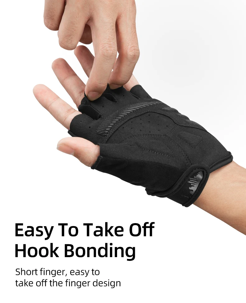 ROCKBROS Men Women Half Finger Anti-slip Riding Bicycle Reflective Gloves Summer Sports Cycling Gloves Bike Accessories