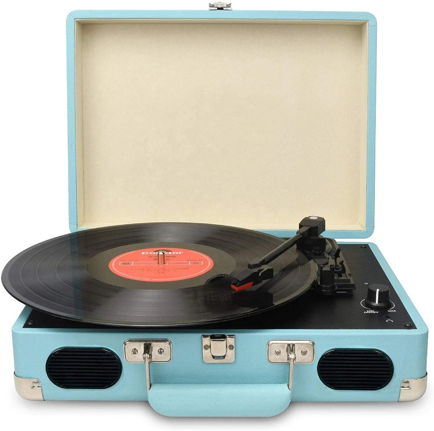 Turntable record player vinyl recorder Supports USB/RCA Output/Headphone Jack / MP3 / Mobile Phones Music Playback (Blue)