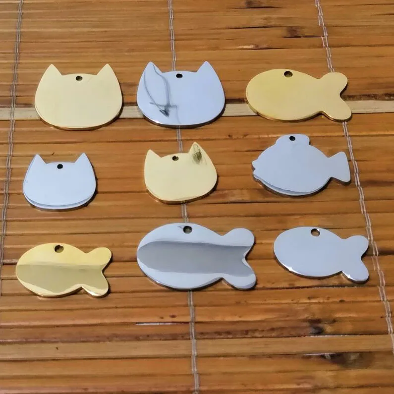  Изготовленный на заказ Id Пустой гравировки костной формы для Dog Tag нержавеющая сталь по заказу покупателя военные Blanks футболки
