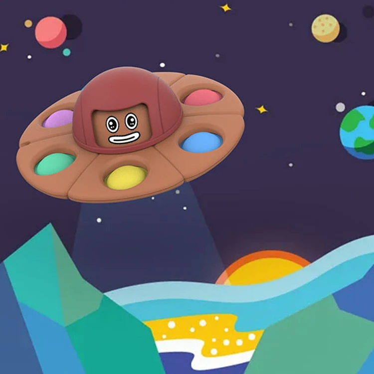 kids interactive toys Anti Anxiety finger Mini UFO top spinner flying Fidget toy