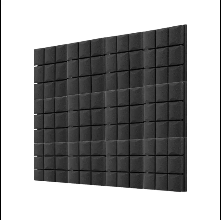 Hot Sale Soundproofing Pyramid Wedge Acoustic Foam Wall Tiles Sound Proof Sponge Studio Foam Panels