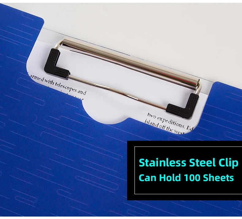 Custom Printed Logo PP Clip Board A4 Folder Plastic Clipboard With Elastic Band