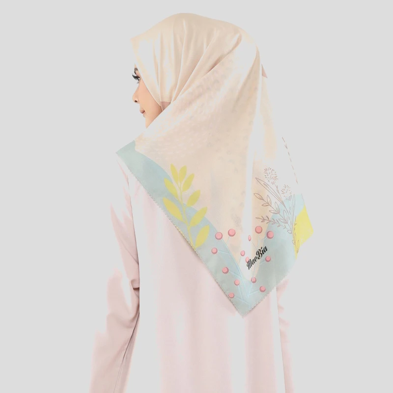 Custom Wholesale Fashion Islam Malaysia Muslim Women Hijab Chiffon Scarf Plain Solid Color Hijabs Shawls