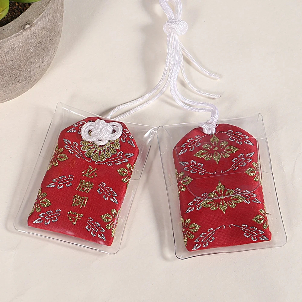 Шарм Omamori с золотой нитью «BE BOND TO WIN» японский амулет для вышивки красный цвет от