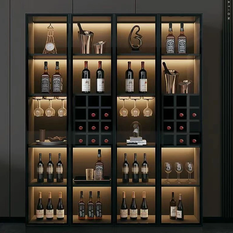 Elegant LED Glass Shelves for Bedroom Wardrobes, Living Room Decor, and Wine Storage
