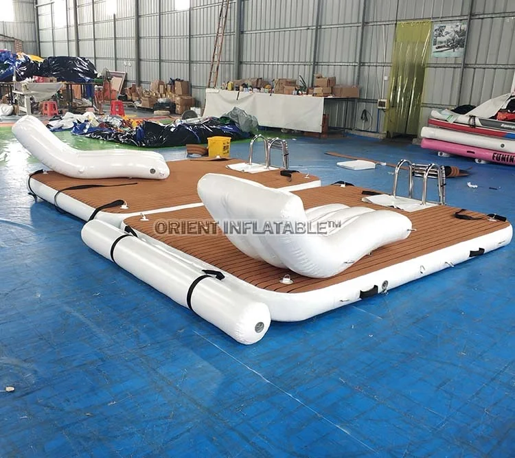 Orient Inflatables 3x2m Aqua Ocean Inflatable Dock Platform, Inflatable Swim Platform, Inflatable Platform Dock