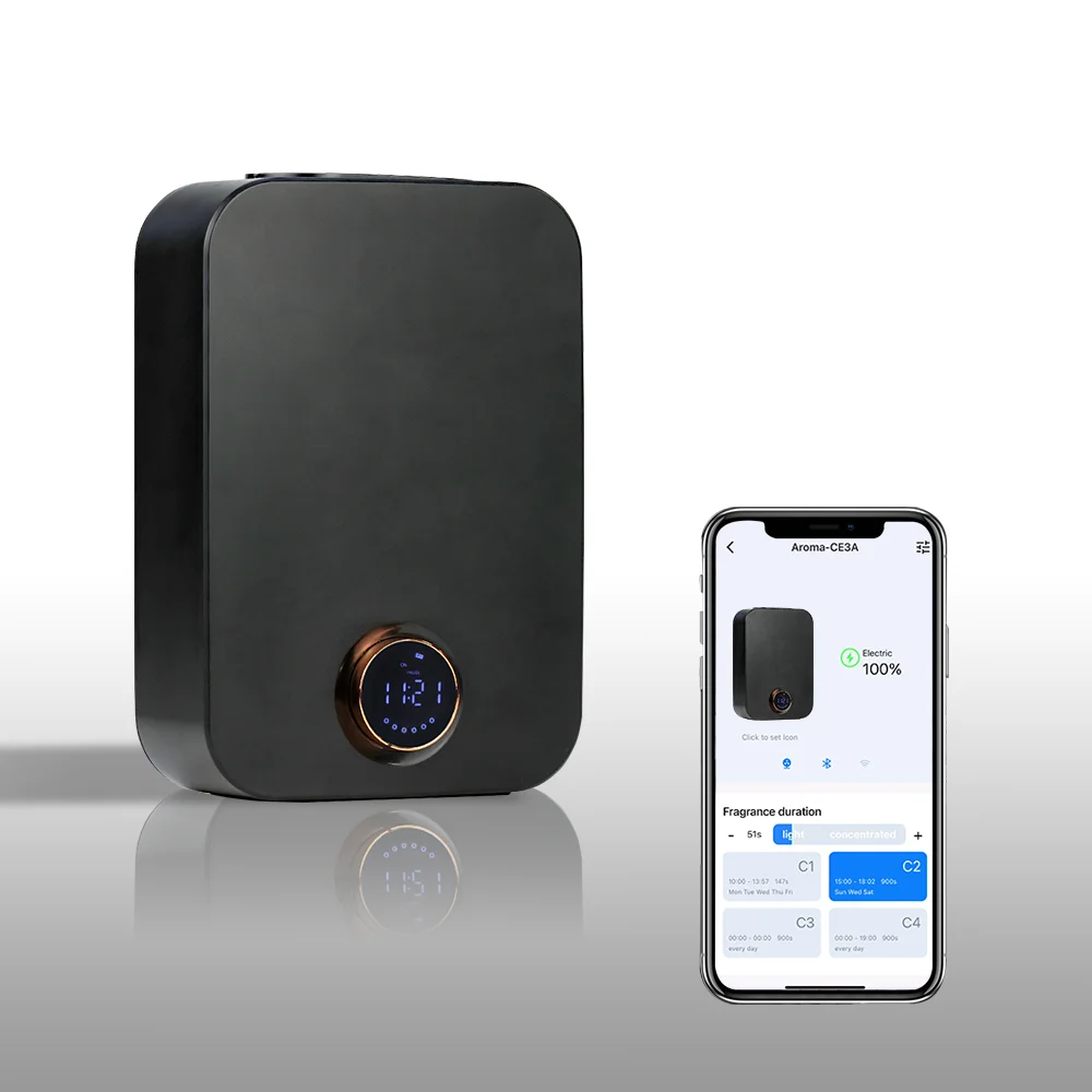 Battery Plug in Plastic Electric Perfume Diffuser  Smart Bluetooth Control  Aroma Air Diffuser For Home Bedroom