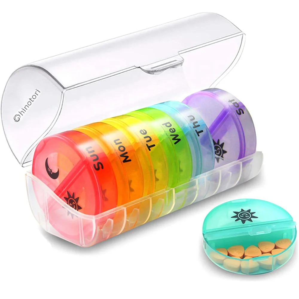 Hot Sale Travel Portable Weekly Pill Organizer 7 Day Medicine Organizer Separable Daily Pill Box Storage Cases