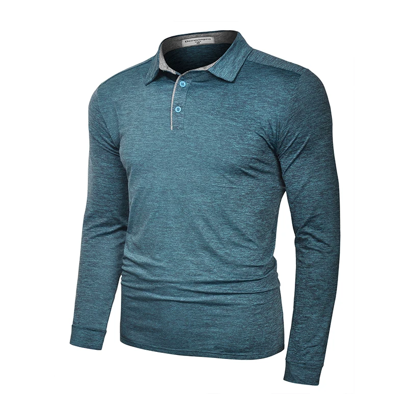 Custom logo and label daily casual style plain office business formal long sleeve polo shirts for men hot sale new style