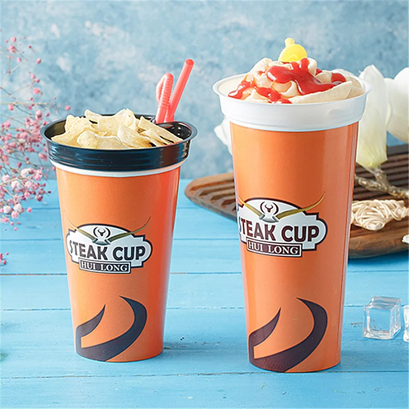 10pcs BubbLe Tea CUP High temperature resistant PP material safe for food disposable plastic milk tea cup juice cup transparent