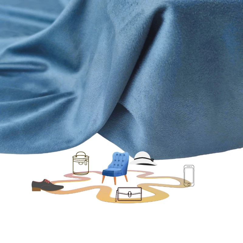 China Big Factory Made Bamboo Handle Mini Bag Suede Floor Covering Fuax Fur Fabric With Best Quality A01-002