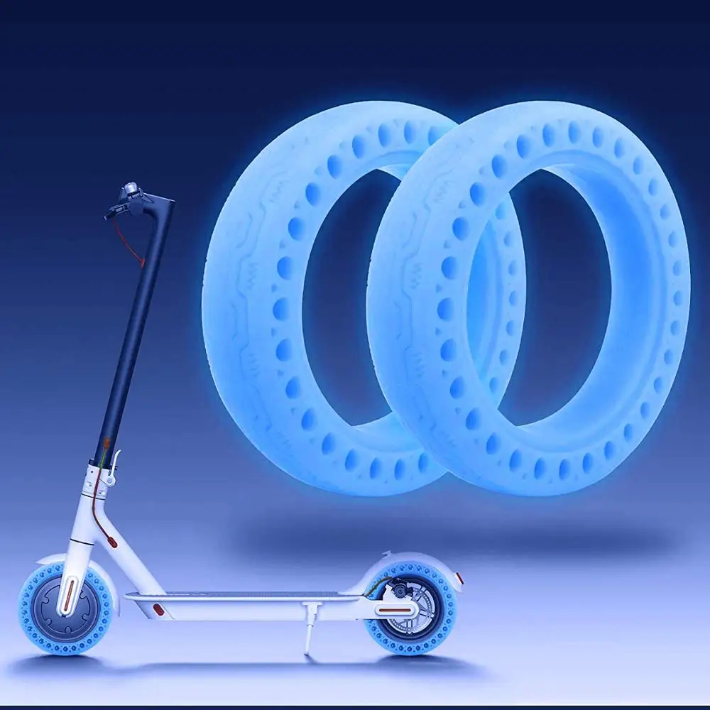 Scooter Tire Luminous Blue Tyre M365 Fluorescent Rubber 8.5inch Solid Tyre for Mijia M365 Electric Scooter