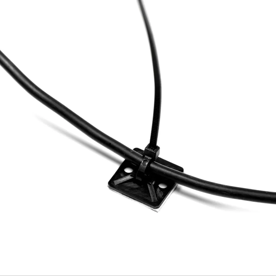  19.5*19.5mm Plastic Wire Fixed Seat 3M Self Adhesive Cable Tie