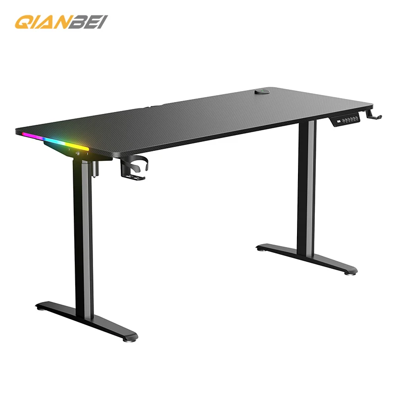 Ergonomic Electric Stand Up Desk Workstation, Height Adjustable Frame Home Office Computer Standing Table