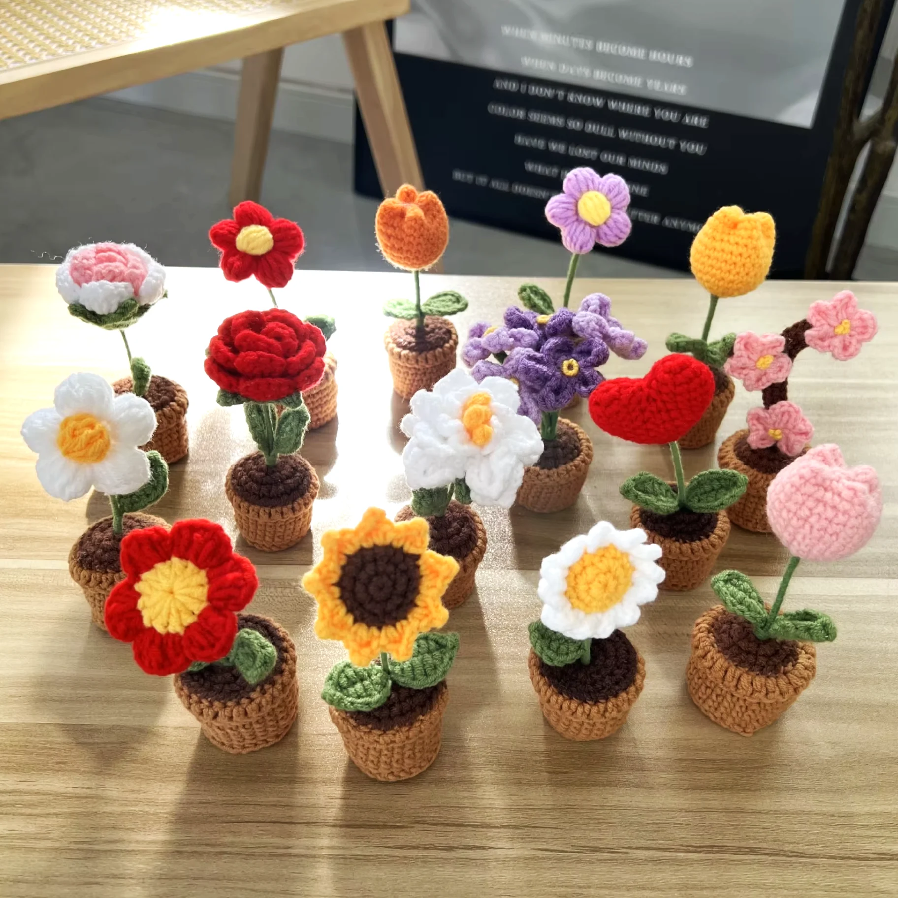 mini micro crochet flowers bulk wholesale crochet flower crochet flowers and leaves