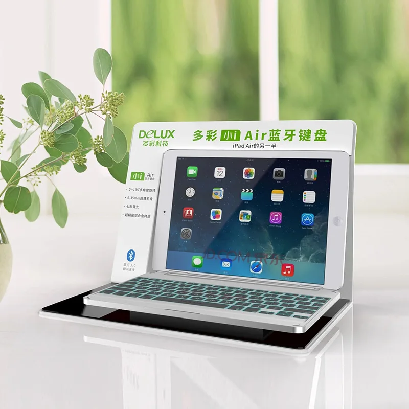 New acrylic computer display stand keyboard Flat acrylic transparent display stand for electronic digital exhibition hall