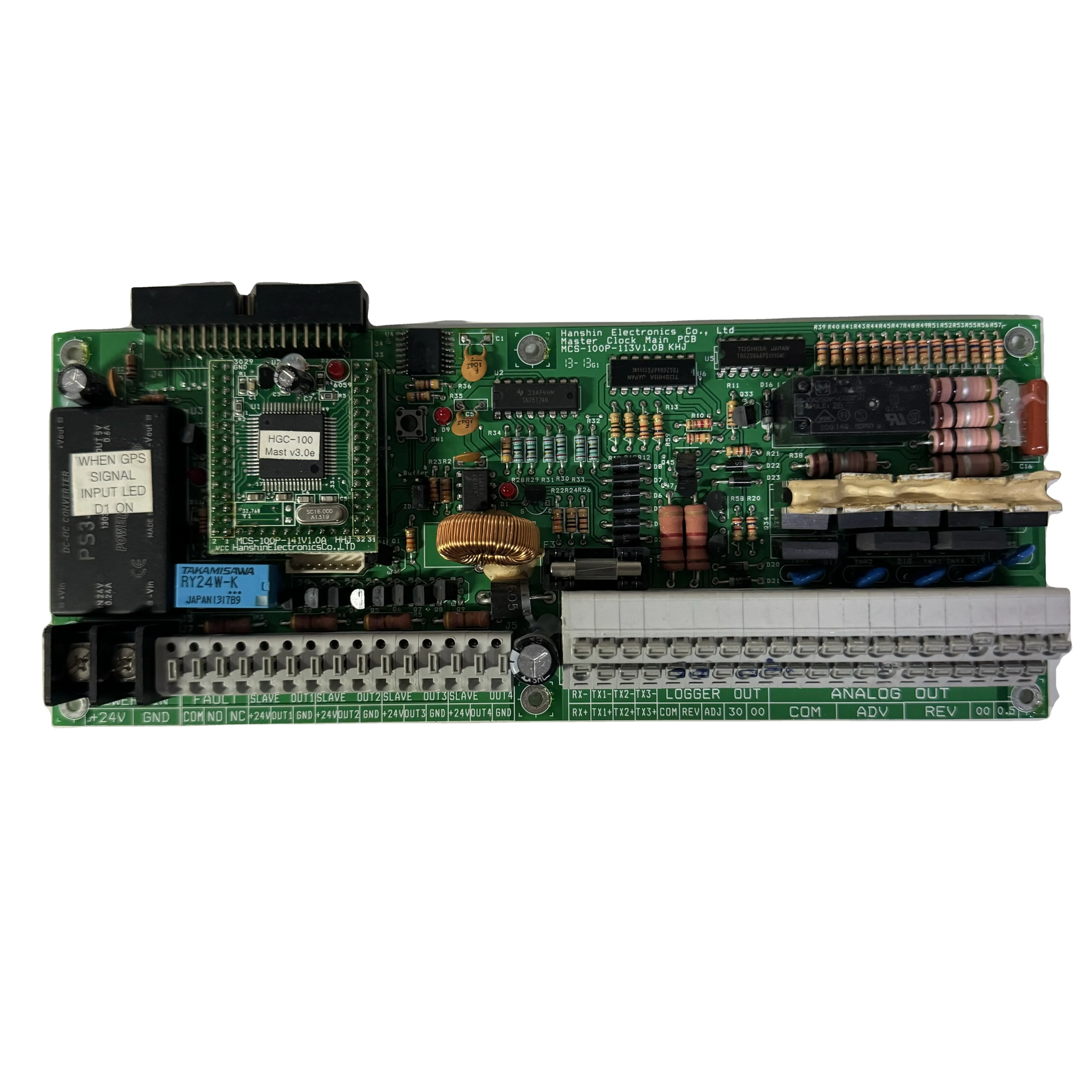 Hanshin Electronics Master Clock Main PCB MCS-100P-113V1.0B KHJ