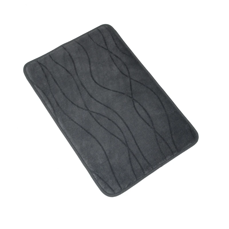 Charcoal Black External Sponge Carpets Ultra Soft Vacuum Package Sponge Bath Mat For Amazon Fba Warehouse