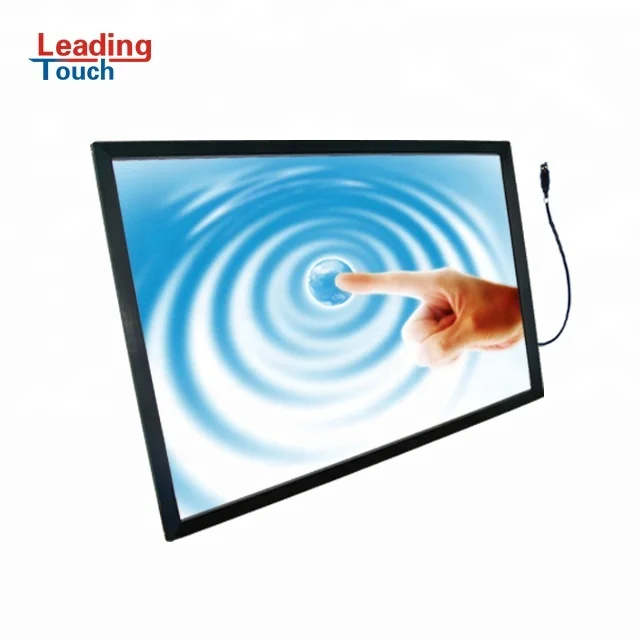 Factory Price 32/43/46/50/55/65/75/86 Inch touch screen 20 point overlay kit for Lcd panel kiosk USB driver-free IR touch frame