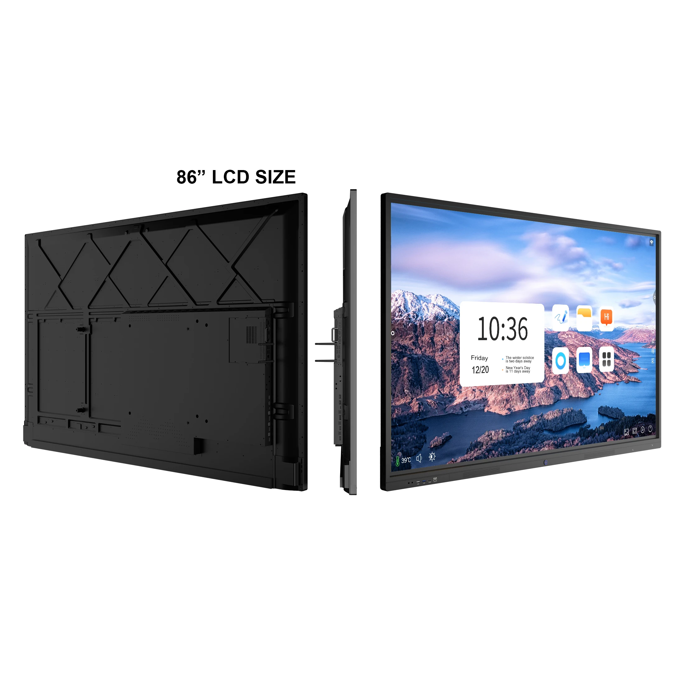 Smart Touch Board Mobile Stand Digital Whiteboard Interactive Flat Panel Cheap 55 65 75 86 Inch 4k Black Tcl Led Display 65 Inch