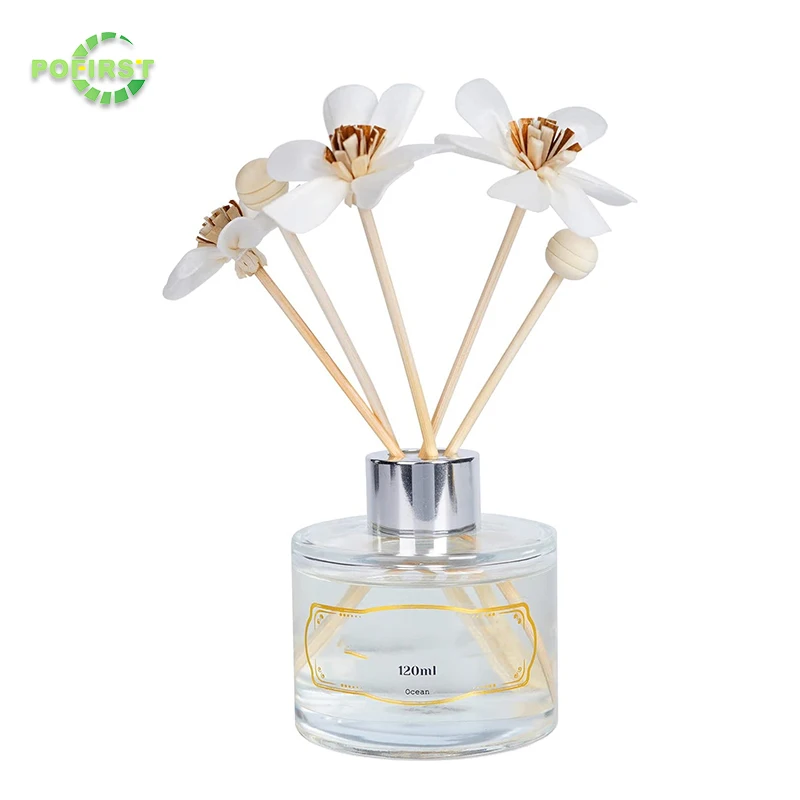 multi function incense expander wood reed diffuser jar luxury glass black