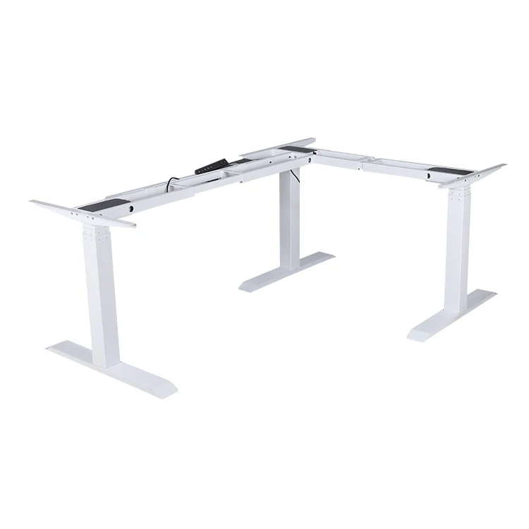 Colorful L Triple Motor Adjustable Desk Ergonomic Standing Office Lift Table Workstation Table Office Furniture