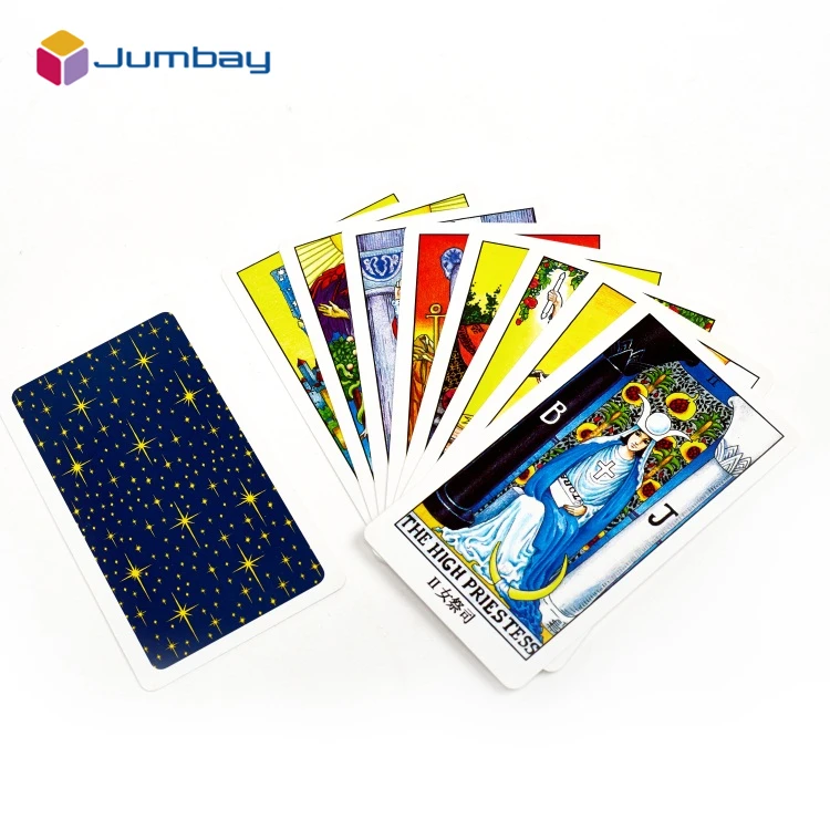 Custom RGB Print Fortunetelling Tarot cards  Printing Oracle Tarot Cards Decks Set And Box With Printed Guidebook For Selling