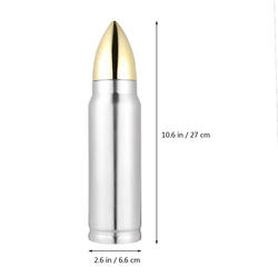 New Arrival 750ml 1000ml Blank sublimation Stainless Steel Rocket Water Bottle Shotgun Bullet Shape Tumbler for DIY