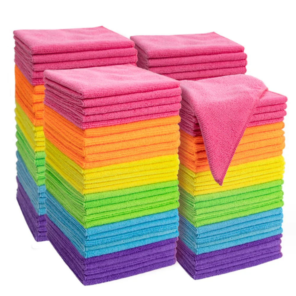 Eco-friendly Kitchen Dishwashing Cloth Super Absorbent Reusable Cleaning Towels All Purpose Microfiber Cleaning Cloth