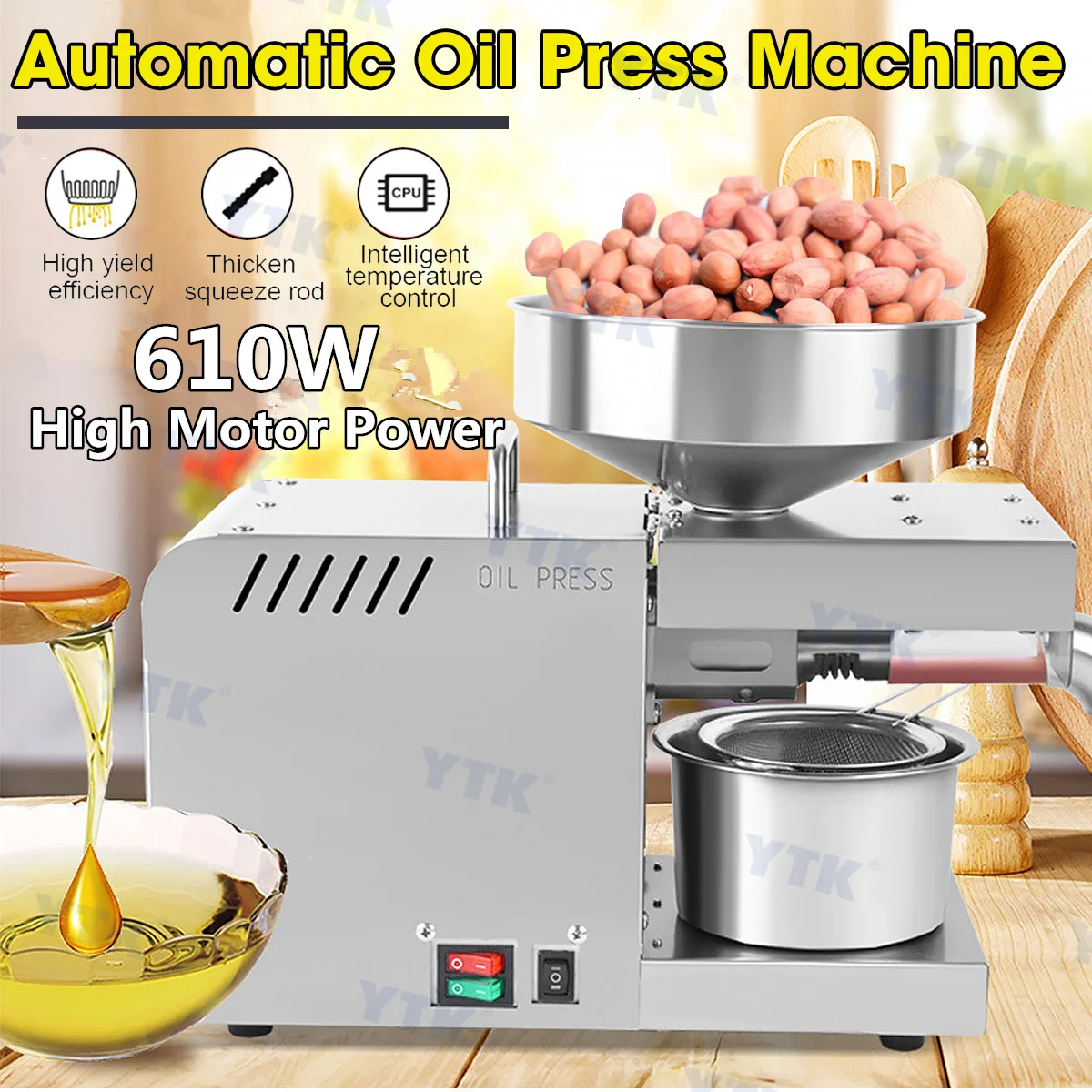 new stainless steel oil press consumer and commercial oil press machine peanuts oil press machine online shop