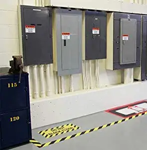 Black & Yellow Hazard Warning Safety Stripe Tape