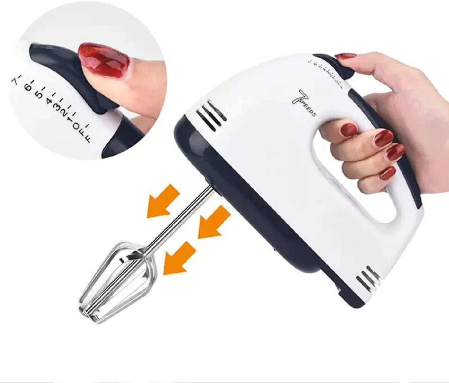 Home Kitchen Appliances 220V 100W 7 Speeds Flour Dough Cake Eggs Beaters Hand Whisk Mixer