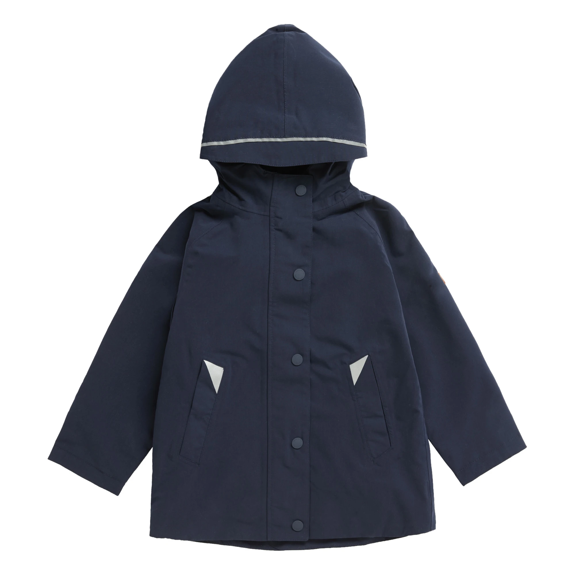 Children Customized Rain Jacket Kids Boy Outdoor Hooded Waterproof Jacket Recycled Polyester Rain Coat Dark green