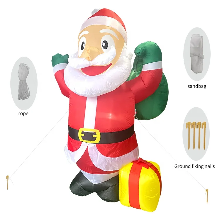 Waterproof light air blow up christmas inflatable santa claus Inflables Navidenos exterior Inflable Navidad