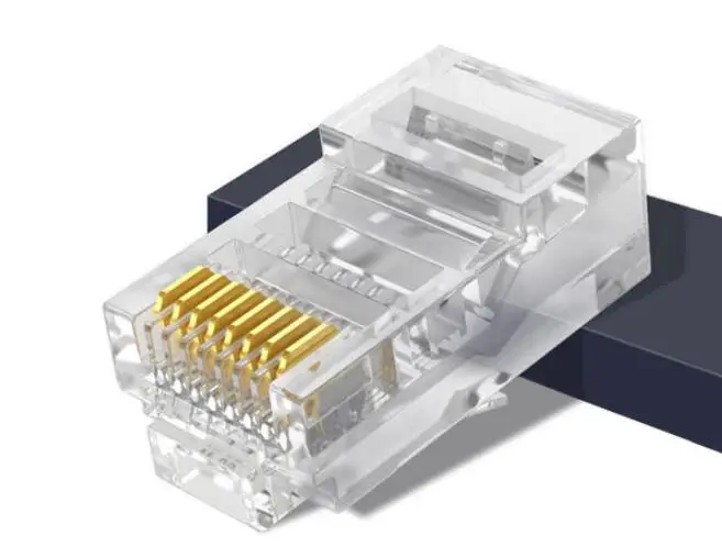 Cat6 / Cat5e RJ45 Connector Ethernet Cable Crimp Connectors UTP Network Plug for Solid Wire and Standard Cable