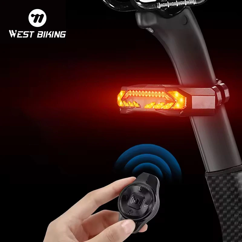 Западный велосипед безопасный уличный велосипедный ночной фонарь для езды на велосипеде перезаряжаемый USB поворотник светодиодный задний велосипеда