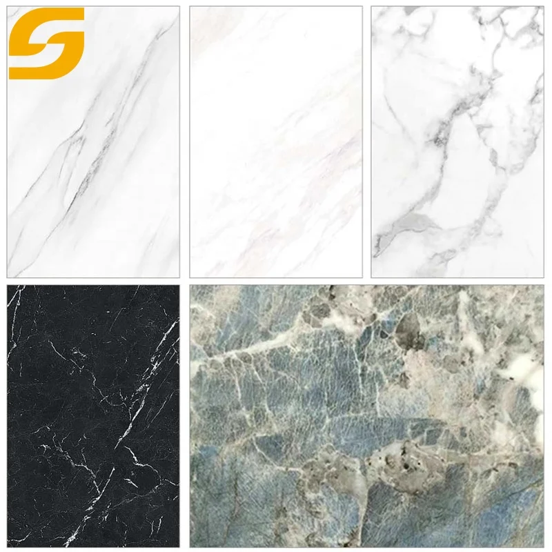 Modern Home Furniture Simple Luxury Design 6 Seater Dining Table Set Stainless Steel Base Rectangle Sintered Stone Dining Table