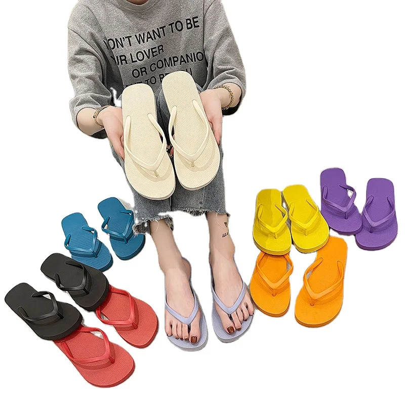 lady flip flop Wholesale Design High Quality Straps Custom Outdoor Beach PE flip flops OEM slippers Women Rubber flip flops
