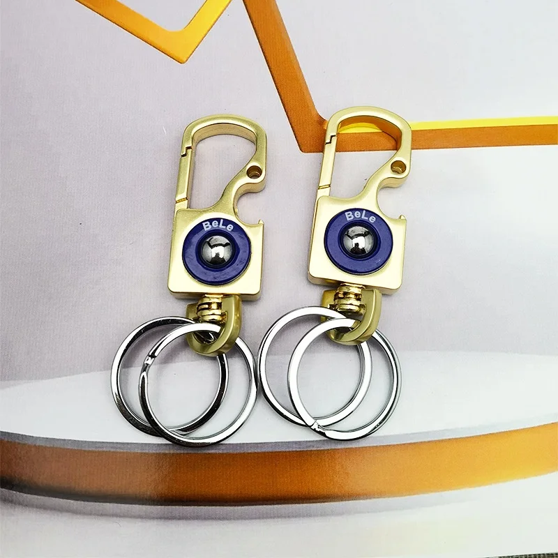 High Quality Creative Metal Keychain Anti Loss Gold Silver Plated Car Keychain