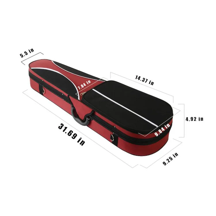 Premium Quality Portable Violin Bag with Backpack Straps