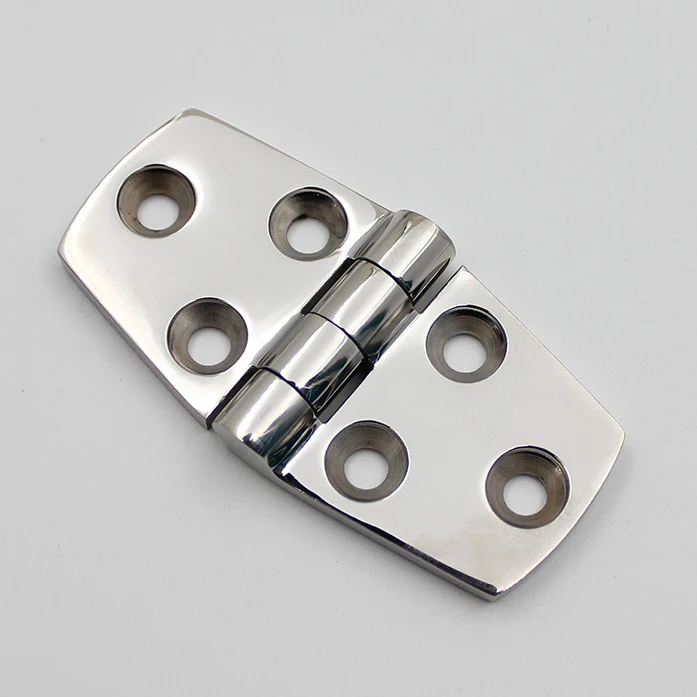 Deck Boat Seat Friction Butt Hatch Hinge 180 Degree Folding High Quality Polished 316 Stainless Steel Marine Boat Strap Hinges
