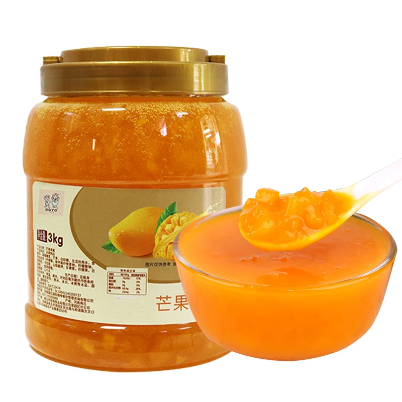 Mango Jam Juice Concentrate for Bubble Tea and Fresh Fruit Syrup Jam Production Wholesale