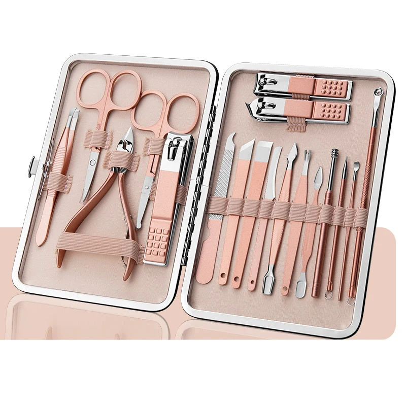 High Quality 7/10/18Pcs Set Multifunction Nail Clipper Set Stainless Steel Nail Scissors Cutter Tweezers Pedicure Care Set