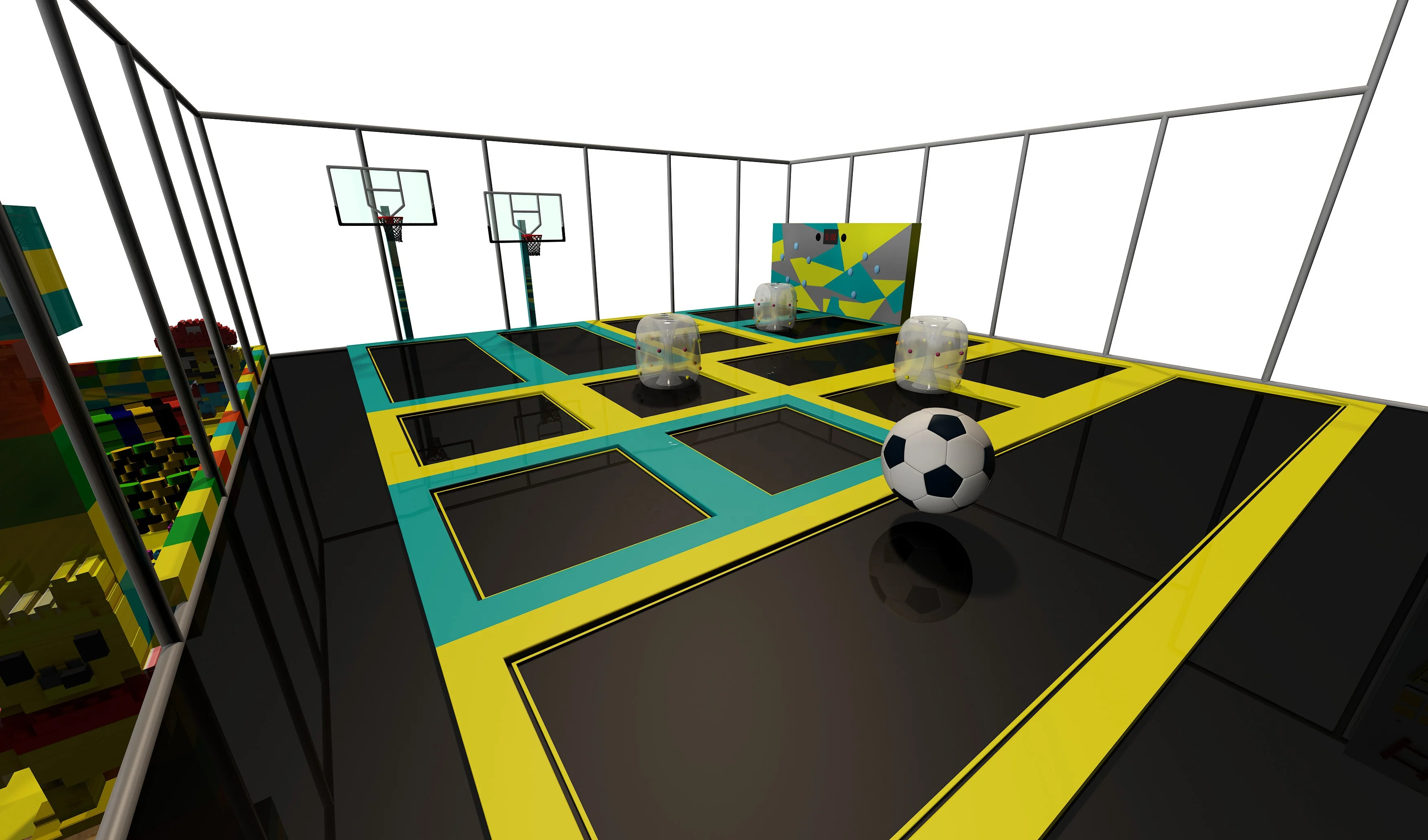 Indoor trampoline park with ninja course  for Sale