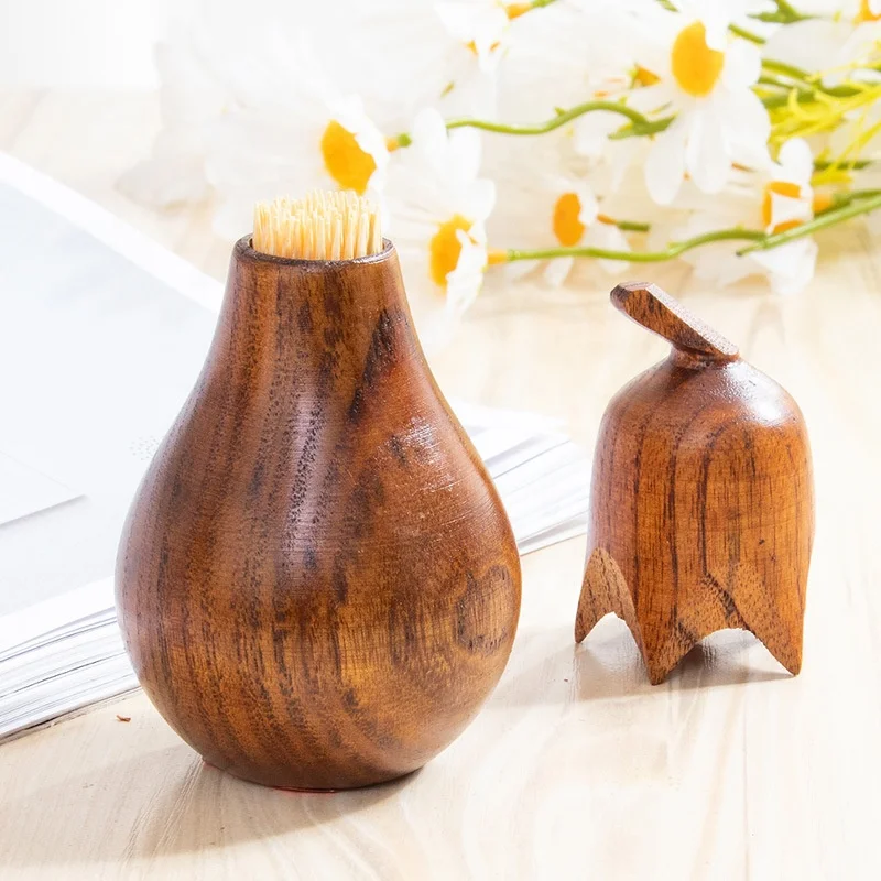 Portable toothpick jar creative bamboo toothpick holder simple home restaurant toothpick box