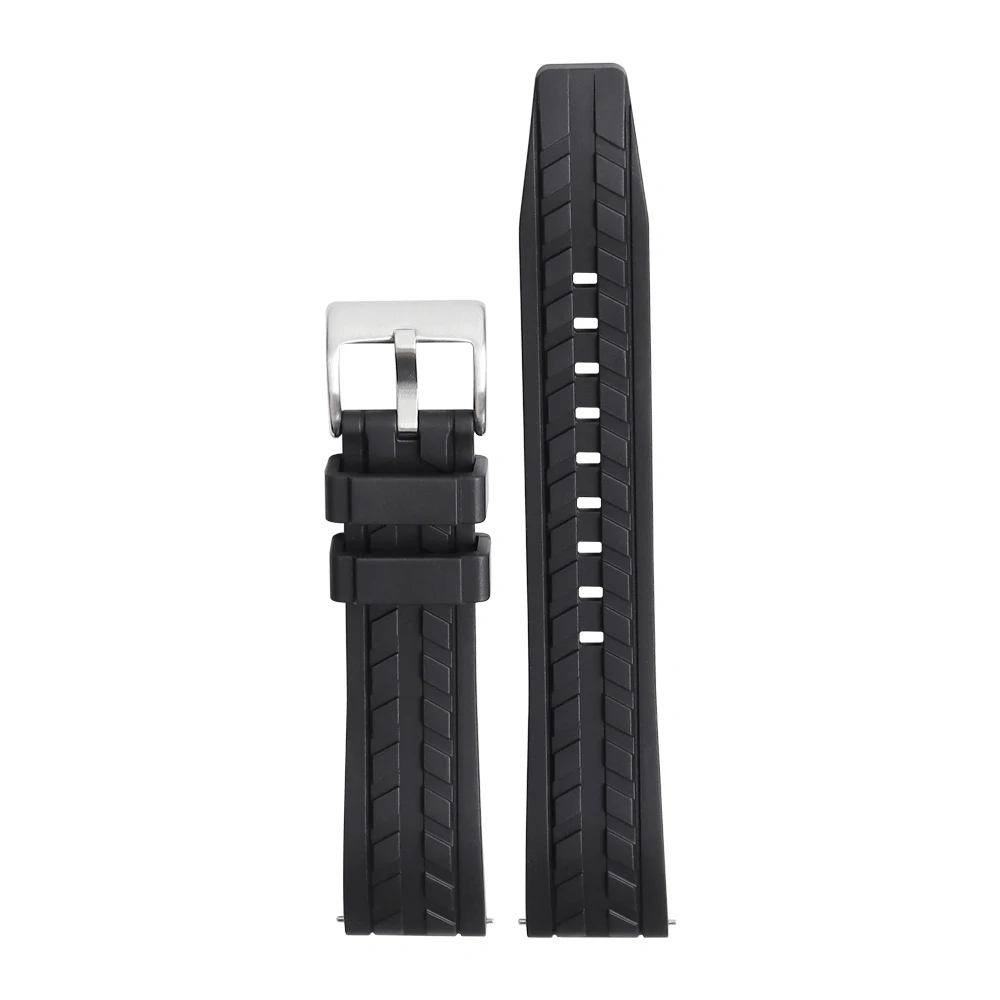 New Arrival FKM Rubber Watch Strap 20/22mm Quick Release Tire Tread Fluororubber Watch Bands Bracelet Multiple Color Options