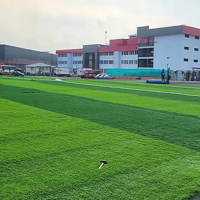 PE Monofilament Grass 50mm 14000Dtex Durable Football Artificial Turf for Soccer fields