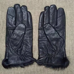 2021 New Popularity Hot Sale Products An Vintage Ladies Gloves Leather rabbit fur cuff