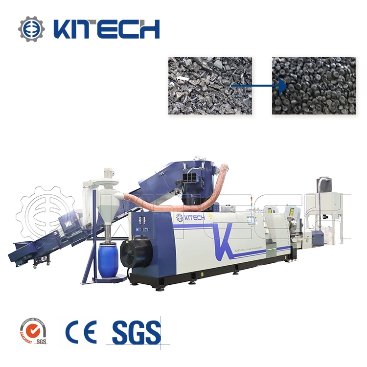 PP PE HDPE BOPP Fabric Plastic Recycling Pelletizing Machine Line with Online Laser Filter