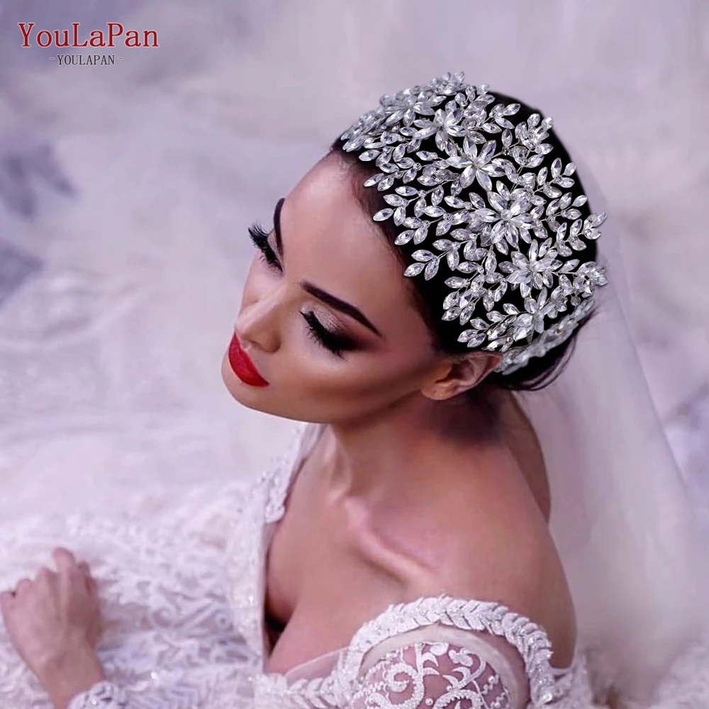 YouLaPan HP375 Popular Adult Tiaras and Crown Princess Headdress Hairband Pearl Bridal Headpiece Wedding Headbands